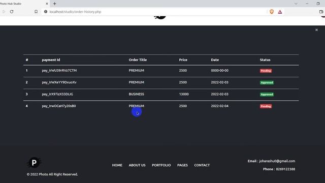 CMS based Website for studio with admin panel and Payment integration from php mysql смотреть онлайн
