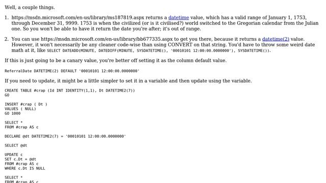 Databases: How to set datetime2 to mandate? смотреть онлайн
