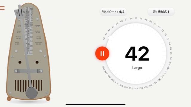 BPM 42 Tempo Metronome（メトロノーム）4拍子 смотреть онлайн