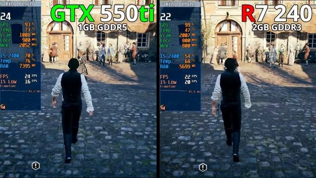 R7 240 vs GTX 550ti | which one is Better?? смотреть онлайн