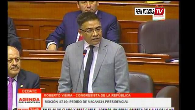 Palabras de Roberto Vieira (Independiente) en Debate por Vacancia del Presidente PPK en Congreso смотреть онлайн