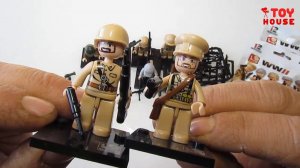 Солдаты ЛЕГО с оружием Вторая Мировая Война. Конструктор SLUBAN лучший аналог LEGO