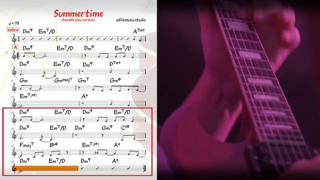 BACKING track SMOOTH JAZZ - Summertime in D minor (72 bpm) смотреть онлайн