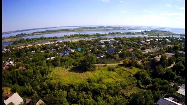 Увек. Вид на посёлок и острова с высоты птичьего полёта. смотреть онлайн