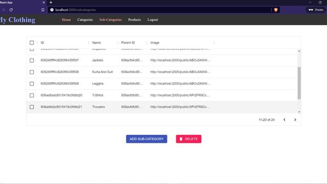 My Clothing Application Backend Store Management React Application Demo смотреть онлайн