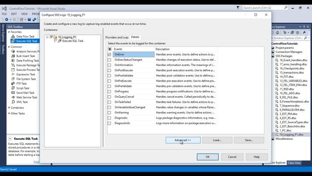 what is logging in ssis | event handlers in ssis | ssis tutorial Part 56 смотреть онлайн