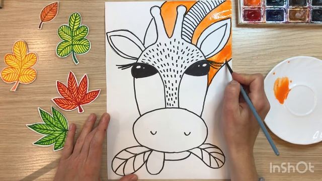 Жираф рисунок для детей. Как рисовать жирафа легко. Рисуем жирафа поэтапно. Животные африки рисунки смотреть онлайн