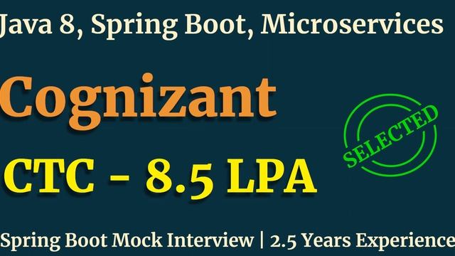 Cognizant Java Spring Boot Interview | Java Interview Questions & Answers смотреть онлайн