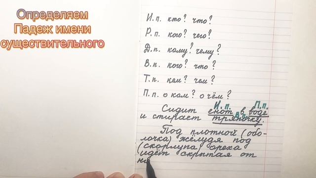 Определение падежей у имени существительного смотреть онлайн