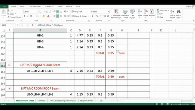 Detailed Estimate of a G+3 Building in Excel -Part 9 HEADROOM & LIFT BEAMS смотреть онлайн