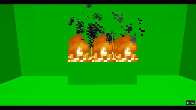Майнкрафт: Хромакей, зелёный фон, Огонь [1080p] [60fps] смотреть онлайн