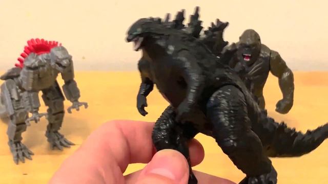 PLAYMATES TOYS MONSTERVERSE (FIVE BELOW) 3” GODZILLA VS. KONG FIGURES REVIEW! смотреть онлайн