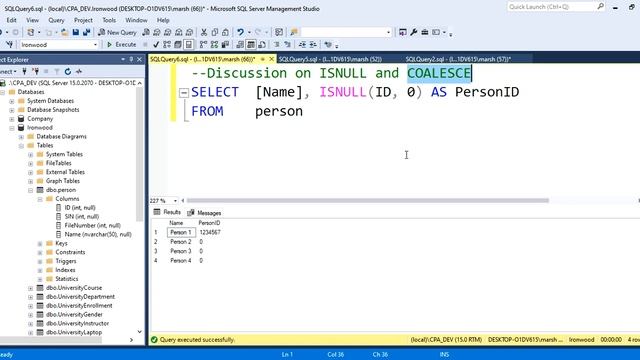 SQL Server ISNULL vs. COALESCE смотреть онлайн