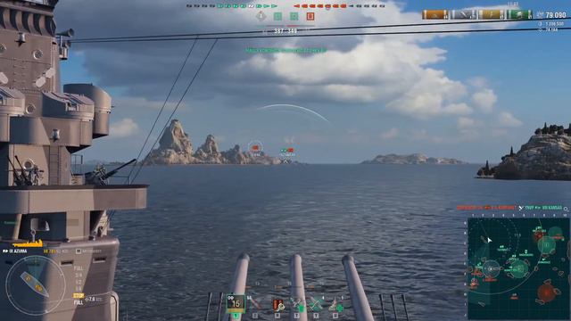 World of warships.Мой рекорд на Azuma(японский крейсер) смотреть онлайн