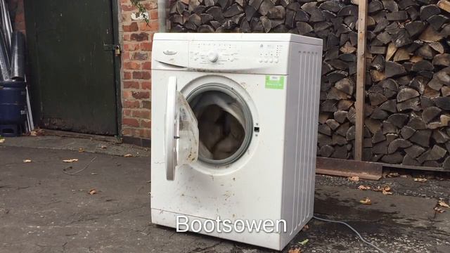 Filling A Washer Full Of Concrete: Washing Machine Destruction: Overloaded: Too Much Momentum!