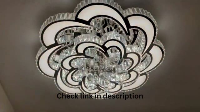 Modern K9 Crystal Chandelier Flush Mount Ceiling Light Fixture Dimmable LED Pendant смотреть онлайн