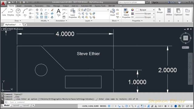 AutoCAD 2015 - View Manager - FTL Tutorial смотреть онлайн