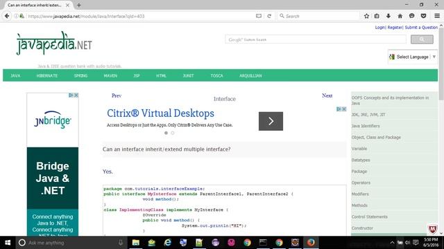 Can an interface inherit/extend multiple interface?
- javapedia.net смотреть онлайн