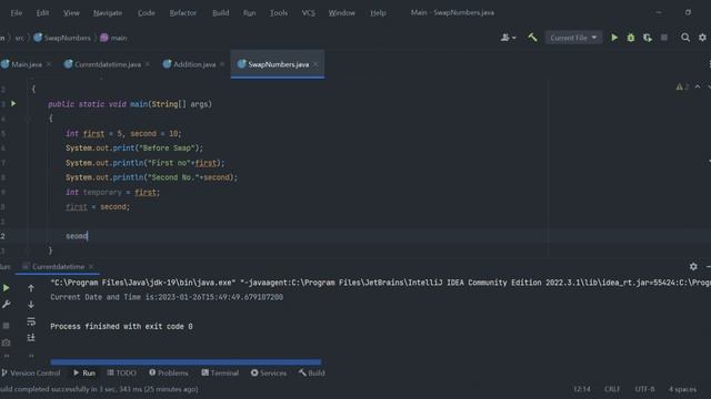 Java Program TO SWAP TWO NUMBERS #javaprograms #javaprogramming #java #javatutorial смотреть онлайн