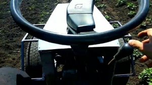 Самодельный минитрактор переломка 4×4. Окучивание картофеля.