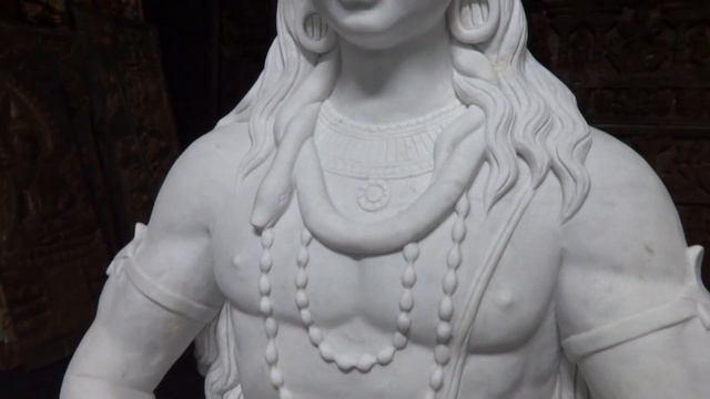 Masterpiece Hand Carved White Marble Meditating Shiva Sculpture смотреть онлайн
