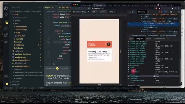 Timelapse - Building a Bar Chart Component (React.JS, Tailwindcss) смотреть онлайн