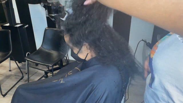 Her hair almost locked up ‼️ Long Natural Hair Silk Press ‼️‼️ смотреть онлайн