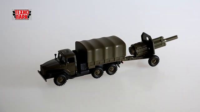"Технопарк". Машинка "Урал военный, с пушкой" (109602) смотреть онлайн