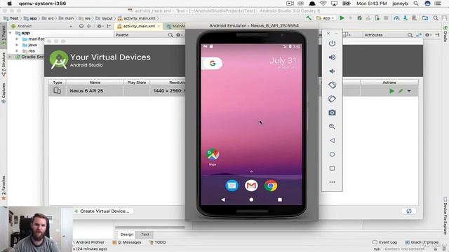 Android Emulator class 1 Kotlin || Kotlin Class tutorial || Kotlin Class смотреть онлайн