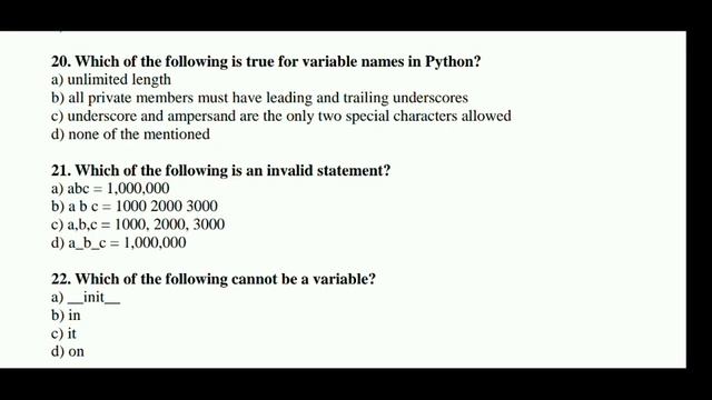 Python programming mcq questions with answers KNC402 Unit 1,2,3,4,5 AKTU ??? смотреть онлайн