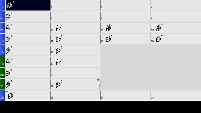 Rockin' Blues in Eb 150 BPM Chords On Screen! Blues Rock смотреть онлайн