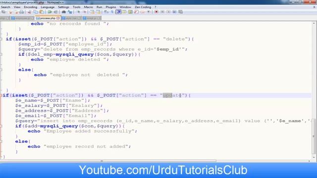 Employees Reg System Using Ajax,Jquery and Php In Urdu Part 12/22 (update data) смотреть онлайн
