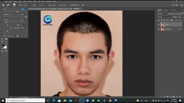 How To Use Spot Healing Brush Tool In Photoshop| How To Remove Pimples  |Hindi / Urdu| For Beginner