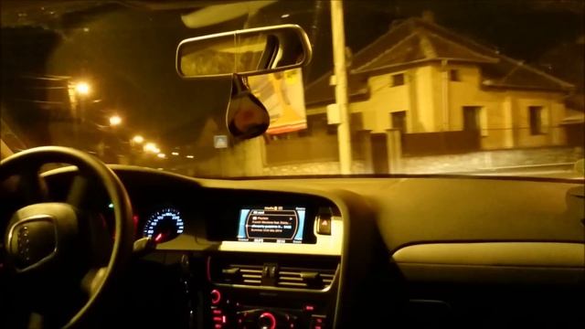 Audi A4 B8 2.0 TDI driving around town (Sibiu at night) смотреть онлайн