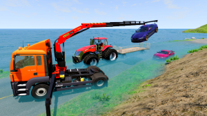 ГЕРОИЧЕСКИЙ ТРАКТОР СПАСАЕТ АВТОМОБИЛИ ОТ НАВОДНЕНИЯ