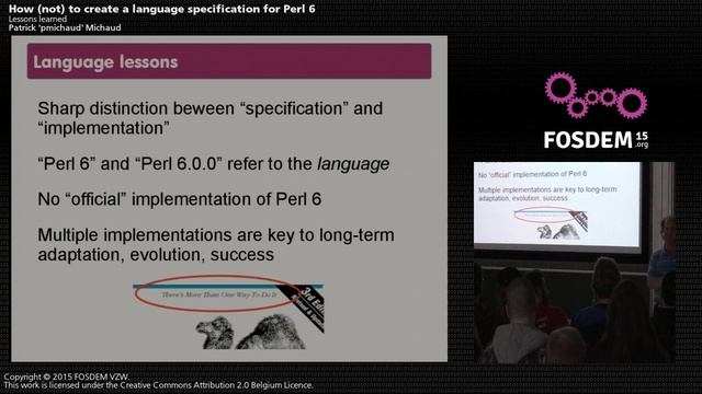 FOSDEM 2015 - Developer Room - Perl - Erl6 Lang Spec Lessons Learned смотреть онлайн