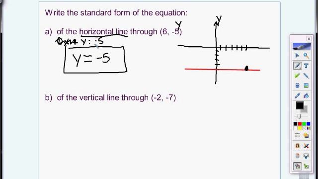 Standard Form of Horizontal and Vertical Lines смотреть онлайн