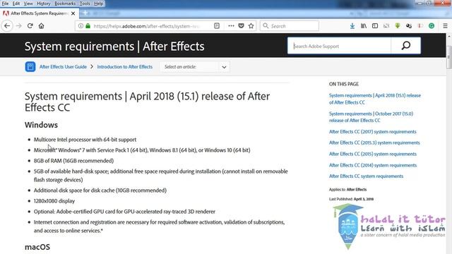 After Effects System Requirements | After Effects Tutorial | Halal It Tutor смотреть онлайн