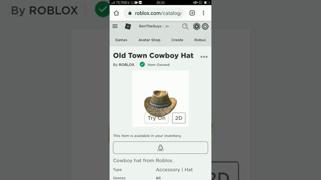 [FREE ITEM]HOW TO GET THE "OLD TOWN COWBOY HAT"|Roblox смотреть онлайн