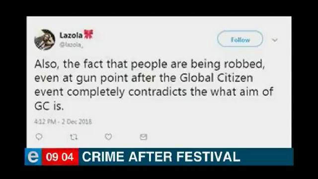 Crime after Global Citizen festival смотреть онлайн