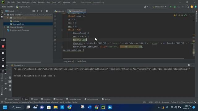 How to Code a working Stopwatch in python #2 смотреть онлайн