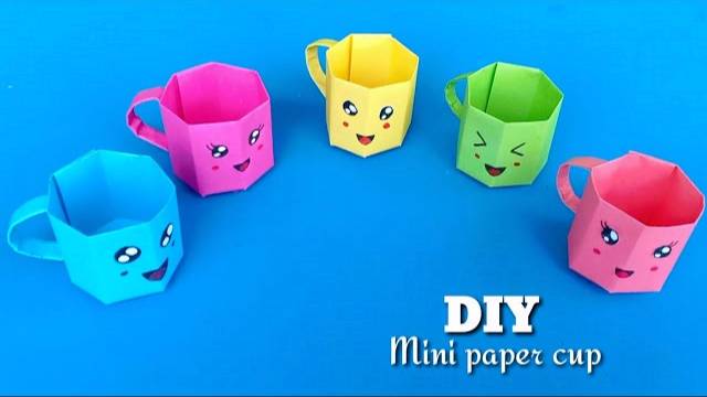 DIY MINI PAPER CUP / Paper Crafts For School / Paper Craft / Easy Origami Paper Cup / Origami