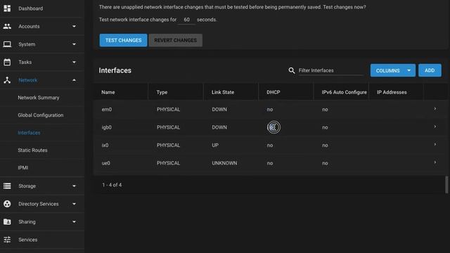 TrueNAS 12.0 Bug - DHCP Setup Issue With Multiple Network Interfaces