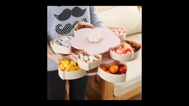 Раздвижная менажница для сухофруктов и конфет Candy Box Pattern Rotating, голубой смотреть онлайн