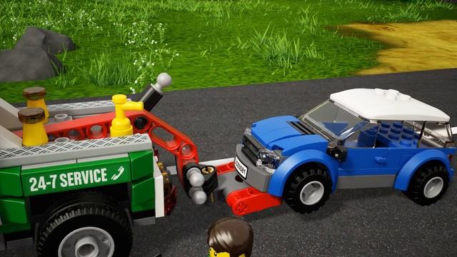 Lego City 60081 Лего Город Буксировщик автомобилей смотреть онлайн