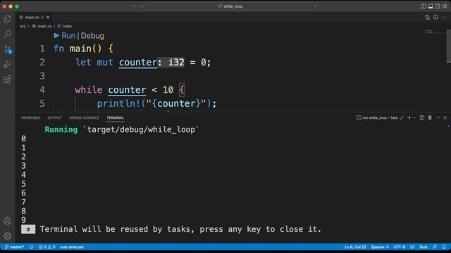 Rust Programming Tutorial #38 - while смотреть онлайн
