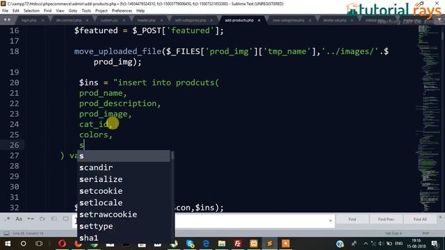 PHP/MySql e-commerce website development part-12 | Tutorial Rays - By Umar Rahman смотреть онлайн