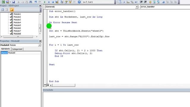 Error handling in VBA смотреть онлайн