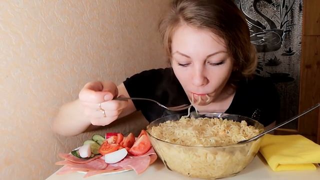 Мукбанг мивина лапша 5 пач.