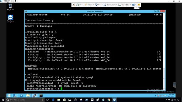 How to Uninstall MairaDB from Linux CentOS - MariaDB Admin Tutorial смотреть онлайн